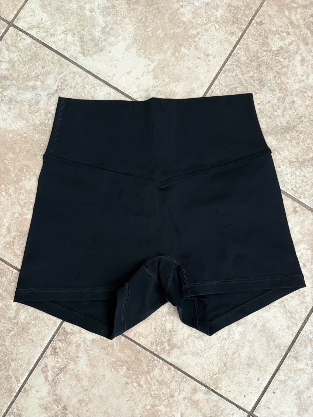 High-Waist Black Women’s Active Shorts